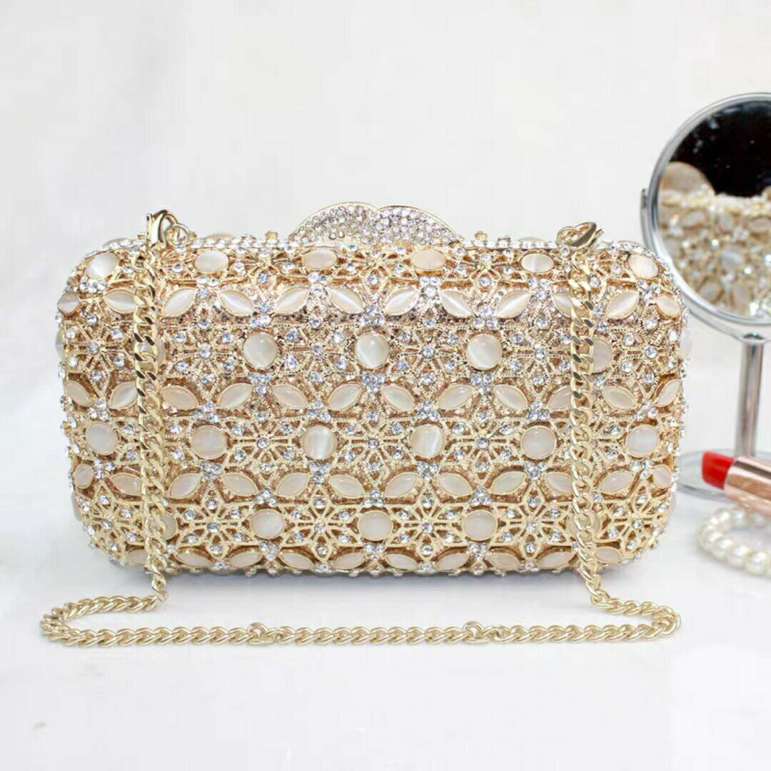 豪華パーティーバッグ キラキラ ストーンBAG -クラッチバッグ レディース