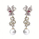 ダイヤピアス アクセサリー ジュエリー 華やかラインストーン キラキラ高級感(3)