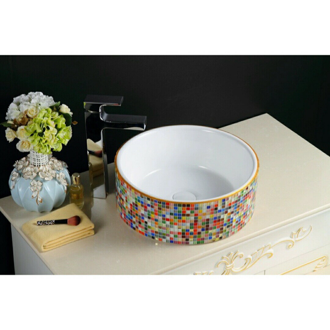 高級洗面台 洗面ボウルセット 洗面ボール 陶器手水鉢 ．手洗器 手洗い鉢 洗面器