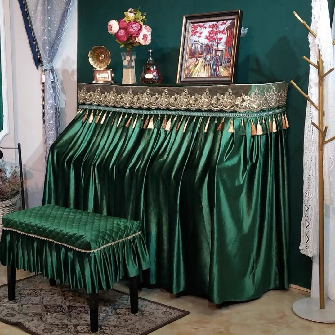 高級ピアノカバー2点セット　イスカバー　防塵カバー 保護カバー