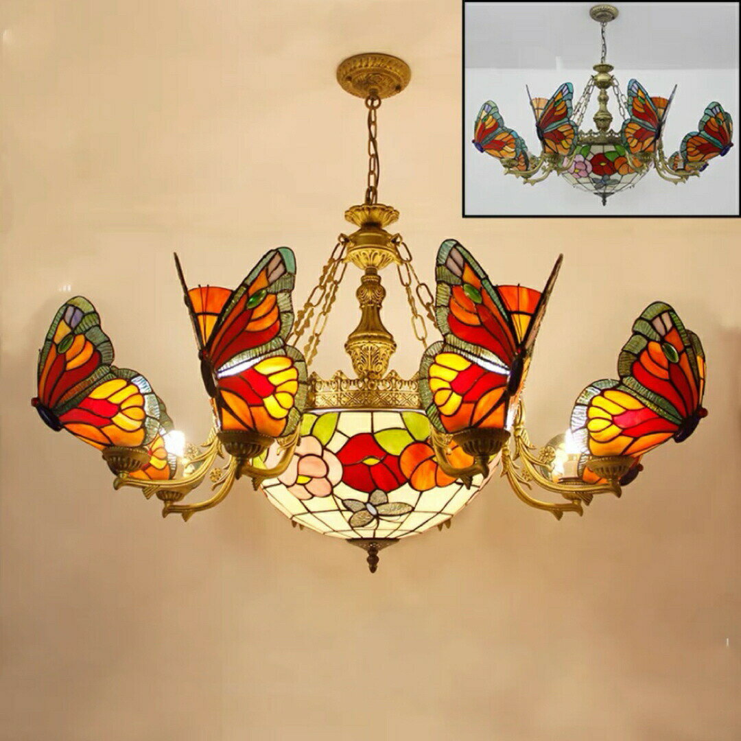 チョウチョウステンドグラスペンダン...