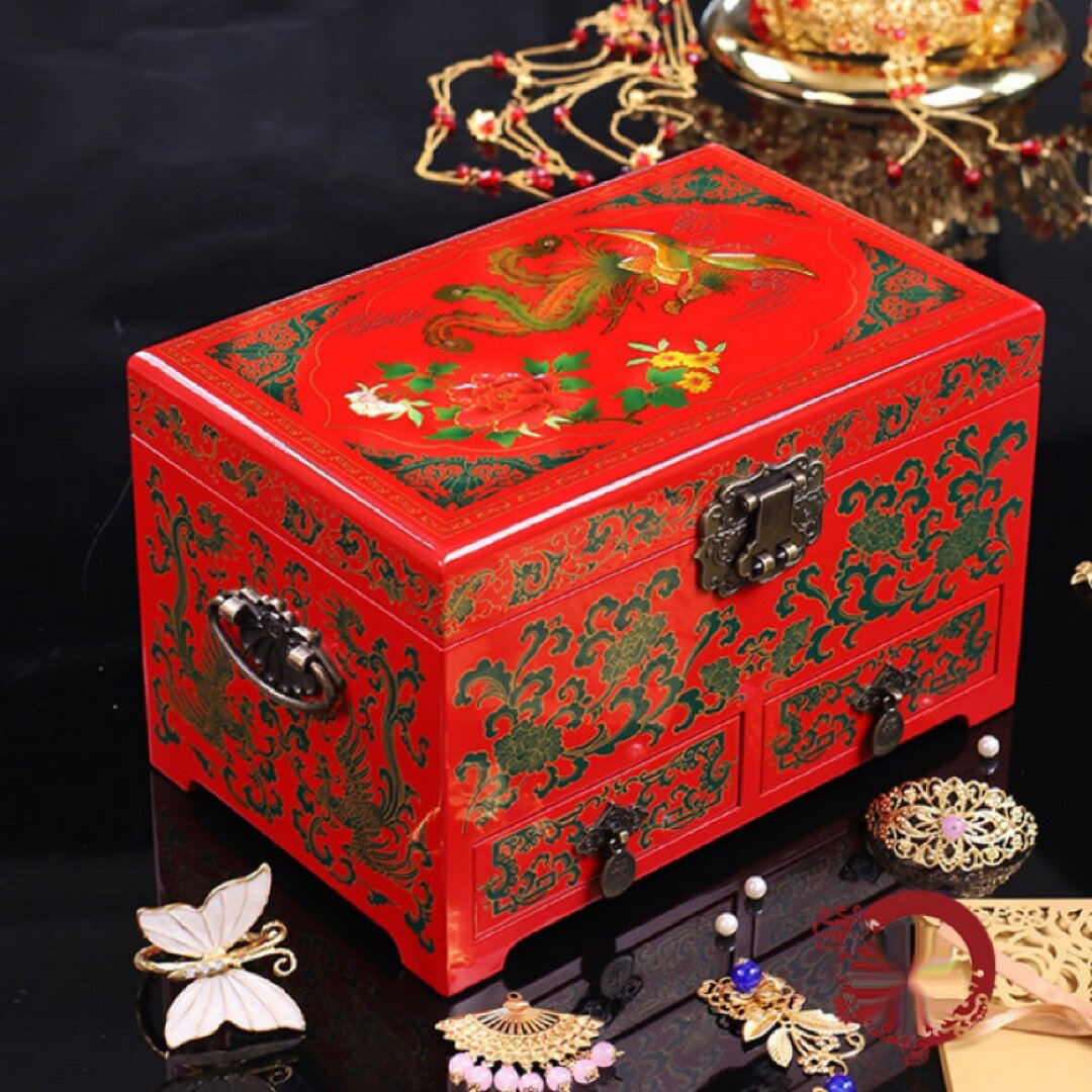 高級感 漆器 天然シェル 木製　純手作り製作 小物入れジュエリーボックス宝石箱