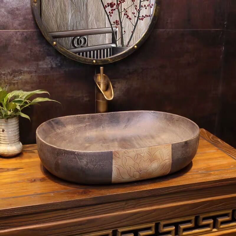 洗面ボウル 洗面ボール 陶器 手水鉢 手洗器 手洗い鉢 洗面器