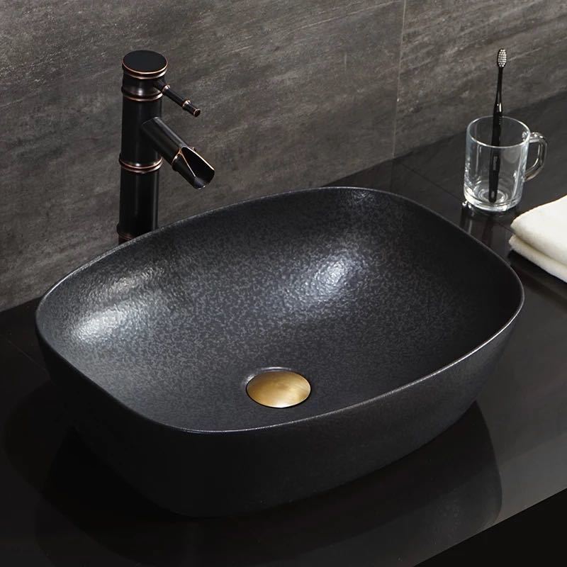 Rakuten - 洗面ボウルセット 洗面ボール 陶器 手水鉢 手洗器 手洗い鉢 洗面器 蛇口 排水金具