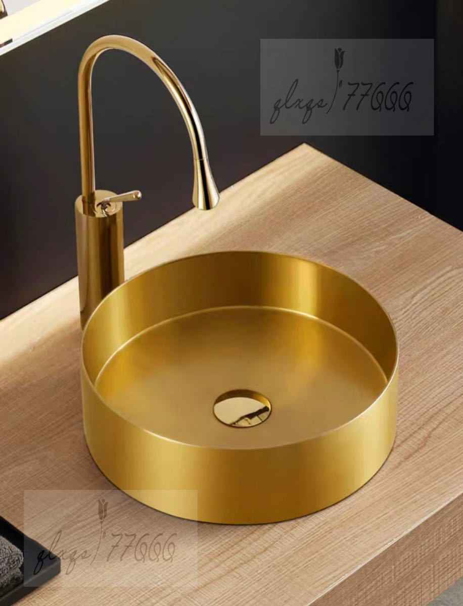 高級SUS304ステンレス洗面台 ．洗面ボウルセット 洗面ボール 手水鉢 手洗器 手洗い鉢 洗面器 蛇口 排水金具付き