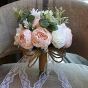 造花 花束 ブーケ 直径24cm 花嫁ウェディングブーケ 豪華 .