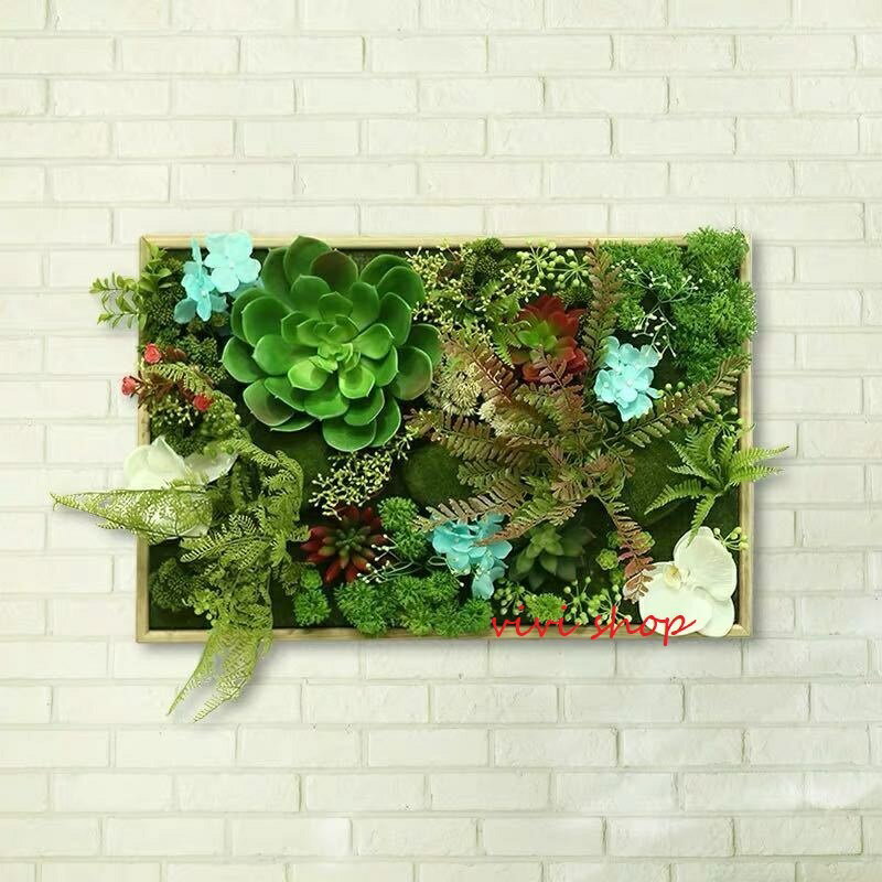 壁飾り 人工観葉植物 壁掛けインテリア ディスプレイ 壁掛けミックスグリーン 造花 壁掛け