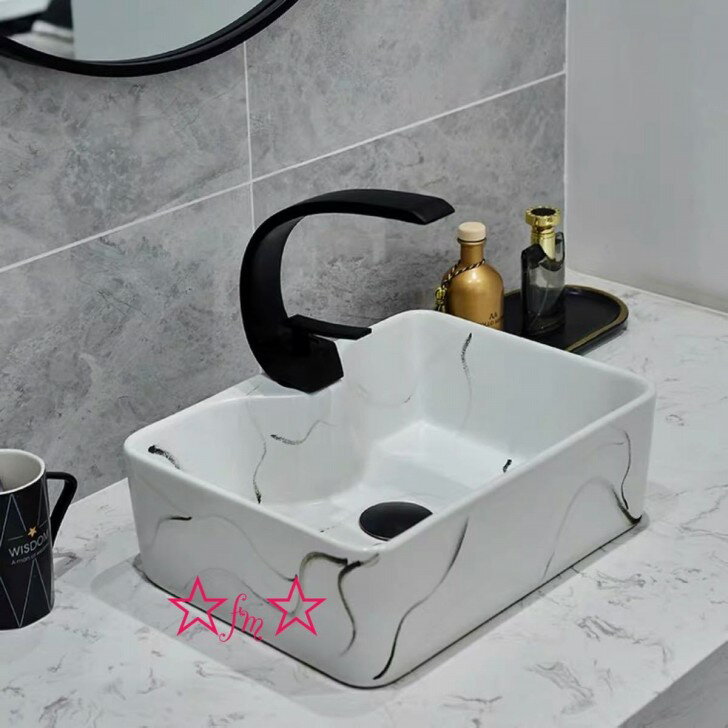 高級洗面台 洗面ボウルセット ．洗面ボール 陶器 手水鉢 ．手洗器 手洗い鉢 洗面器 蛇口 排水金具付き