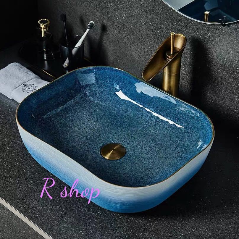 置き型洗面ボウルセット 手洗い器 デザイン 陶磁器 手洗い鉢 洗面台 蛇口 排水ホース付き