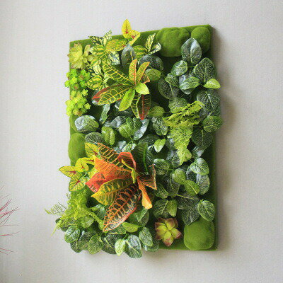 T1-3壁飾り 人工観葉植物 壁掛けインテリア ディスプレイ 壁掛けミックスグリーン 造花 壁掛け