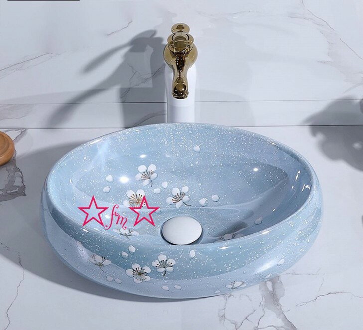 高級洗面台 洗面ボウルセット ．洗面ボール 陶器 手水鉢 ．手洗器 手洗い鉢 洗面器 蛇口 排水金具付き