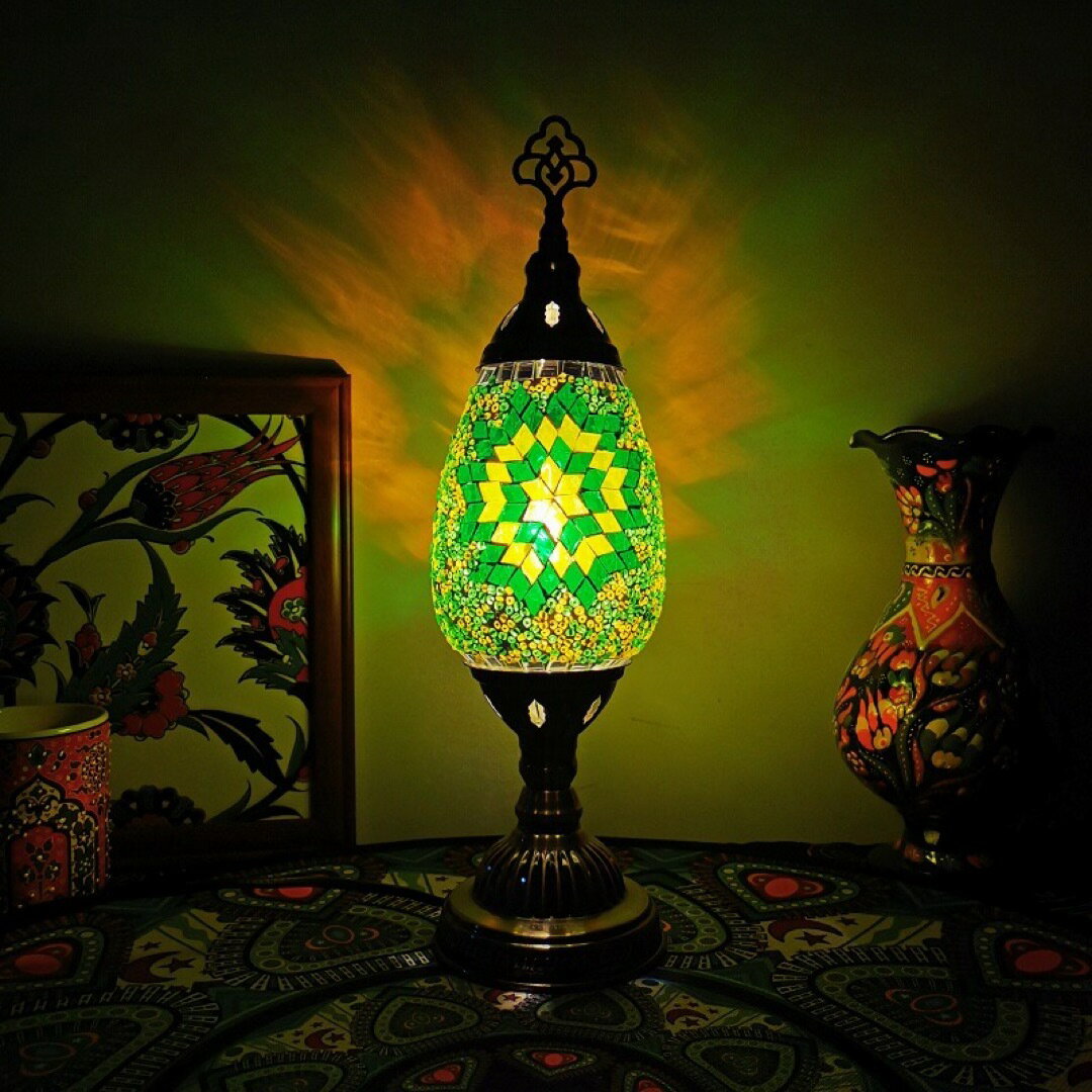 テーブルライト テーブルランプ ステンドグラストルコ卓上ランプ　ガラス モザイク