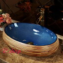 高級洗面台 洗面ボウルセット. 洗面ボール 陶器 手水鉢 .手洗器 手洗い鉢 洗面器 蛇口 排水金具付き