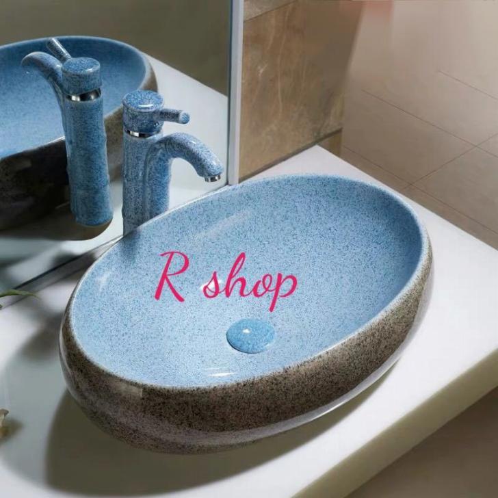 Rakuten - 置き型洗面ボウルセット 手洗い器 陶磁器 手洗い鉢 洗面台 蛇口 排水ホース付き