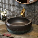 高級洗面台 洗面ボウルセット 洗面ボール 陶器 手水鉢 .手洗器 手洗い鉢 洗面器 蛇口 排水金具付き