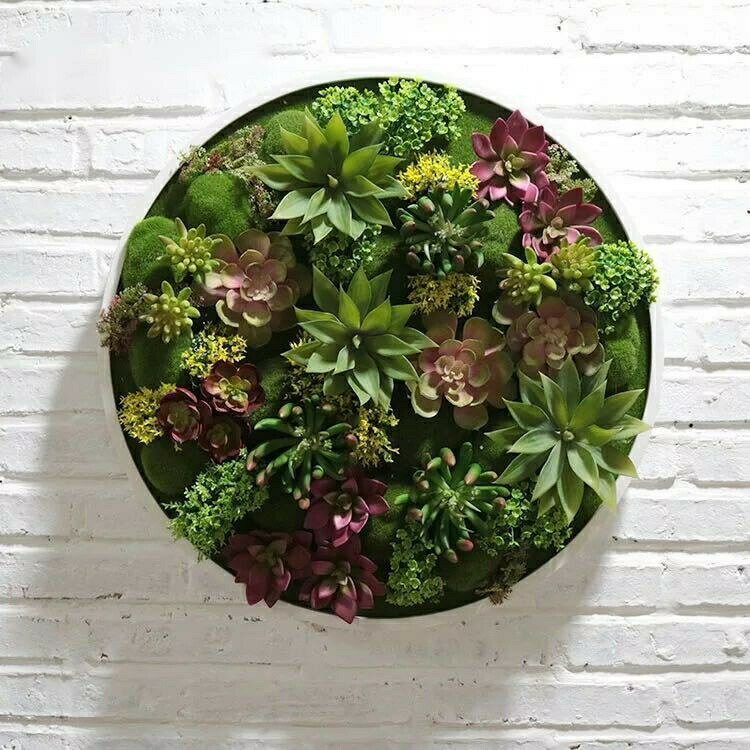 壁飾り 人工観葉植物 壁掛けインテリア ディスプレイ 壁掛けミックスグリーン 造花 壁掛け．