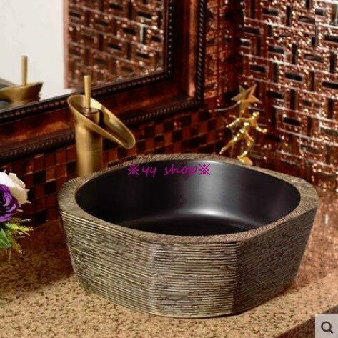 F3-2洗面ボウルセット 洗面ボール 陶器 手水鉢 手洗器 手洗い鉢 洗面器