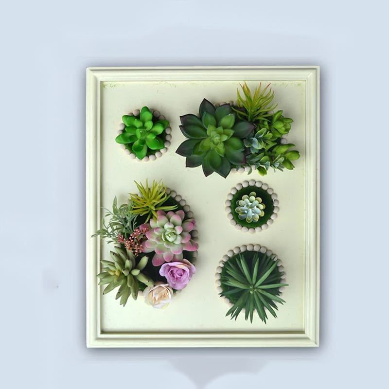 壁飾り 人工観葉植物 壁掛けインテリア ディスプレイ 壁掛けミックスグリーン 造花 壁掛け．