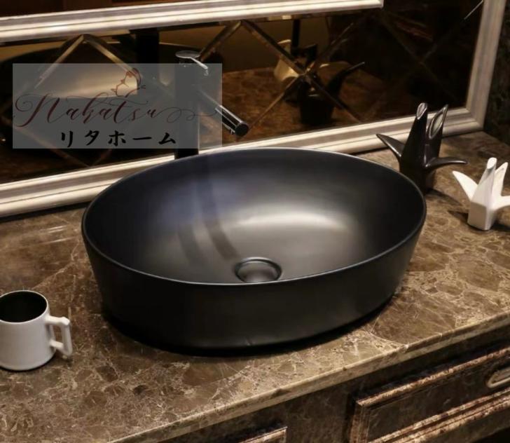 人気洗面台 洗面ボウルセット 洗面ボール 陶器 手水鉢 ．手洗器 手洗い鉢 洗面器 蛇口 排水金具付き