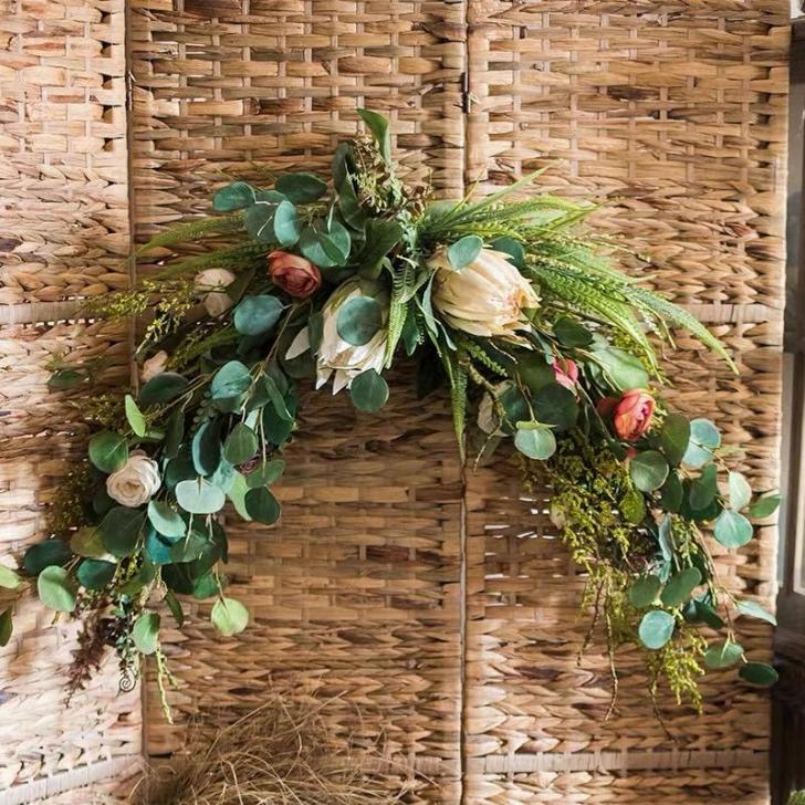 壁飾り 人工観葉植物 壁掛けインテリア ディスプレイ 壁掛けミックスグリーン ．造花 壁掛け