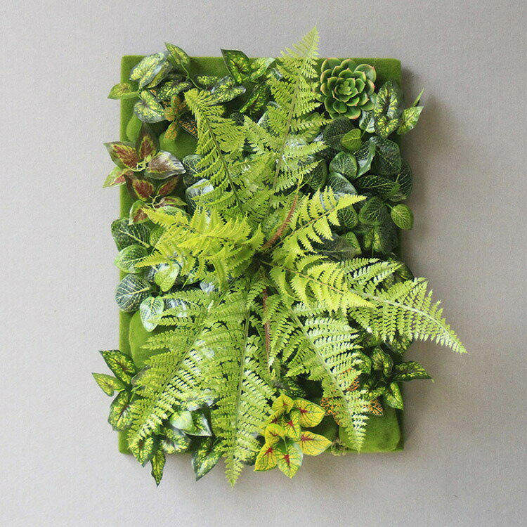 T1-4壁飾り 人工観葉植物 壁掛けインテリア ディスプレイ 壁掛けミックスグリーン 造花 壁掛け