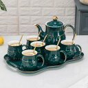 ティー・コーヒーカップセット カップ&ソーサー6客セット .陶磁器ティーセット(3)