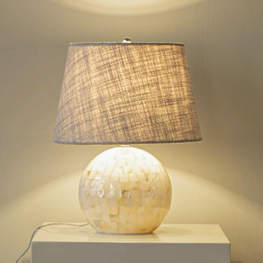 高級感 照明スタンドライト テーブルランプ デスクライト 卓上ステンド 貝入れ