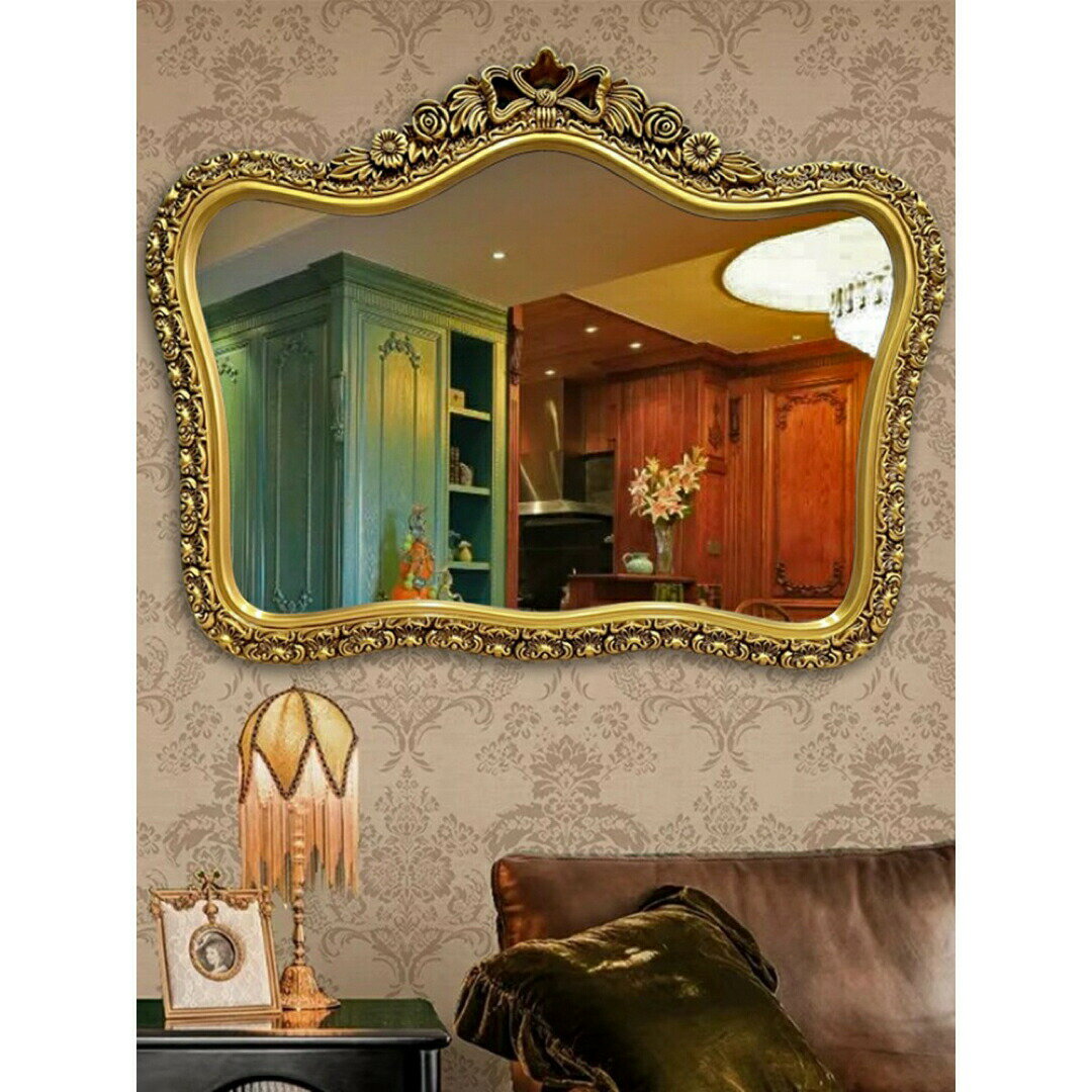 高級感 豪華鏡 アンティーク調 壁掛け鏡 壁掛け ．壁掛けミラー ウォールミラー