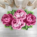ラグマット リビングマット 玄関マット.カーペット薔薇雑貨