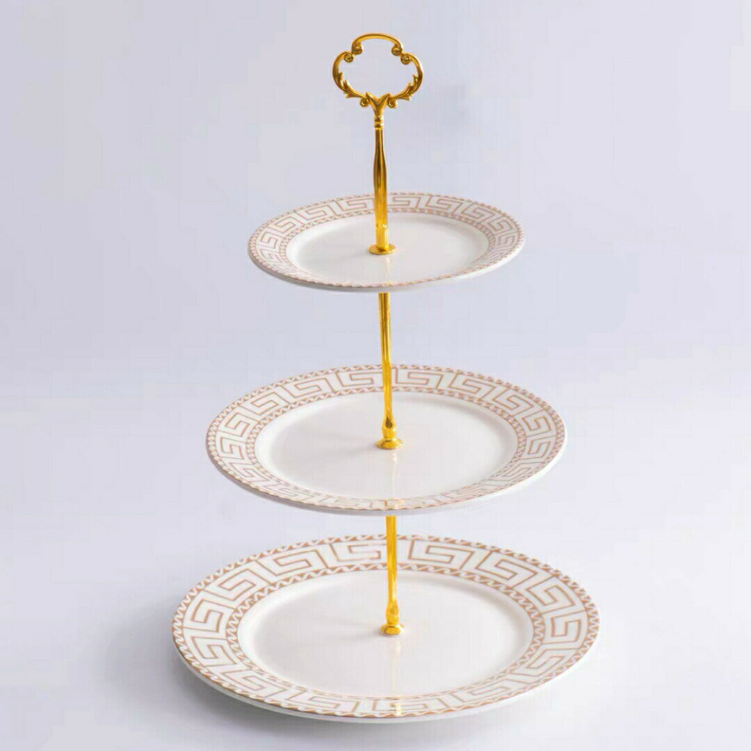 ケーキスタンド プレート 3段セット．アフタヌーンティー フルーツ トレー 皿