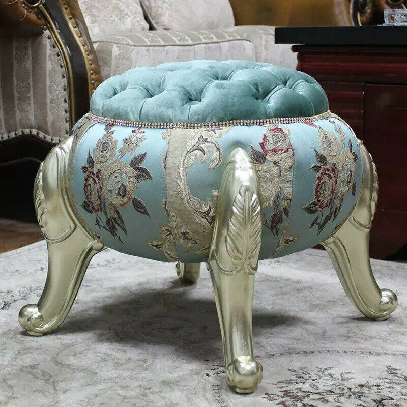 高級軟座テーブル椅子 イス家具 アメリカ式スツール　ヨーロッパ式スツール 猫脚 雕刻 インテリア調 腰掛け