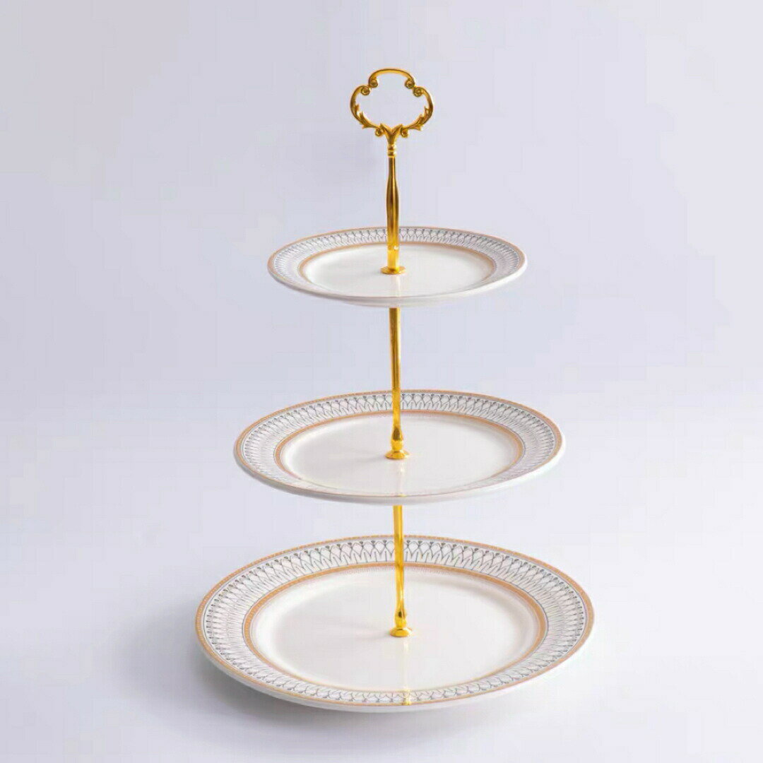 ケーキスタンド プレート 3段セット．アフタヌーンティー フルーツ トレー 皿
