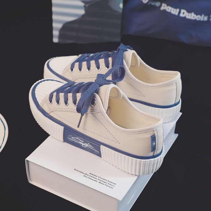 ビスケットシューズ キャンバスシューズ レディース オールマッチ ホワイト シューズ スニーカー