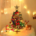 クリスマスツリー 卓上 ミニツリー 19点セット オーナメント付き 小さめ クリスマス飾り LEDイルミネーション おしゃれ インテリア 雰囲気 キラキラ 暖かい 簡単な組立品 飾り 部屋 商店 おもちゃ 撮影小道具 プレゼント 送料無料