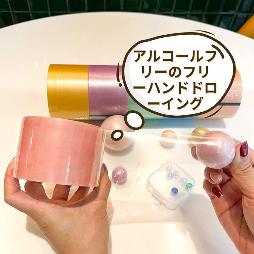 【6色】6ロール テープボール 太いスティッキーボール ボールテープ スティッキー球粘着ボールテープ 減圧 テープボール用テープ キャンディーカラー大人 ストレ...