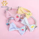 CAT COLLAR 首輪 猫首輪 ネコ用 小型犬 ペット用首輪 カラー 蝶結び リボン ベル付き チェック柄 耐久性のあるプラスチックバックル かわいい 軽量...