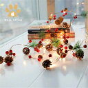 【送料無料】LEDイルミネーション 電池式 クリスマスライト LEDライト クリスマス 飾りツリー 20led led電球 2m ベリーピック 松ぼっくり パーディー 電飾 クリスマスツリー用品 クリスマス飾り室内 オーナメント デコレーション 北欧 結婚式 庭対応 誕生日