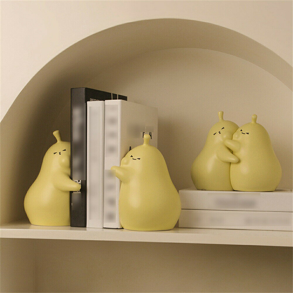 【送料無料】陶器 ブックエンド 装飾品 ホーム デコレーション かわいい 梨 かわいい 明るい色 玄関 お洒落 リビング モダン インテリア飾り ギフト 新築祝...