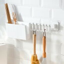 キッチン収納 箸立て キッチン収納ラック 壁掛け タオルかけ シンプル 設置簡単 収納ラック キチン バスルーム収納ラック 玄関 キッチン フック(3)