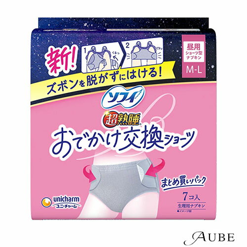 ユニ・チャーム ソフィ 超熟睡 おでかけ交換ショーツ M-L 昼用 7コ入【ドラッグストア】【宅急便対応】のサムネイル