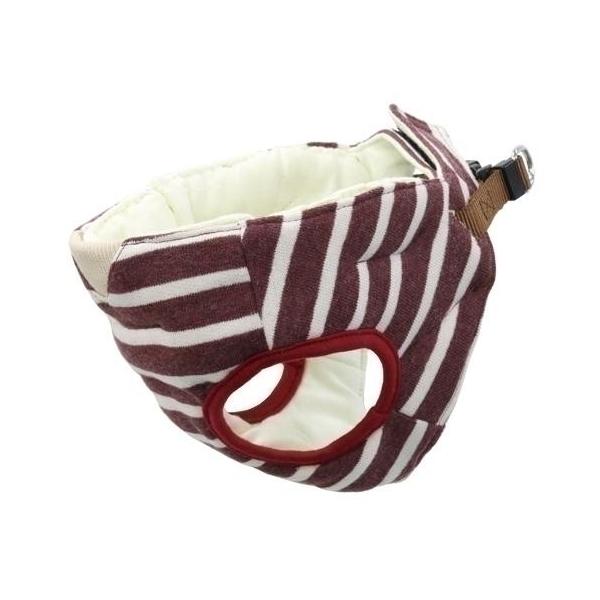 ペティオ 7歳からのやさしいハーネス ボーダー XS レッド 犬 いぬ イヌ