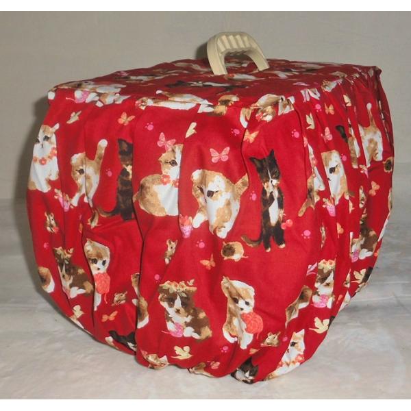 ハンドメイド マルカン 2ドアキャリー小型犬・猫用専用&リッチェル キャンピングキャリーSサイズ キャリーカバー レッド 猫 ねこ ネコ