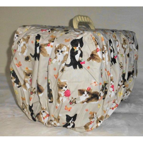 ハンドメイド マルカン 2ドアキャリー小型犬・猫用専用&リッチェル キャンピングキャリーSサイズ キャリーカバー ベージュ 猫 ねこ ネコ