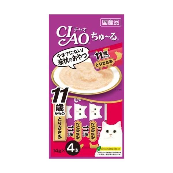 いなば チャオ CIAO ちゅ～る 11歳からのとりささみ 14g×4本入 猫 ねこ ネコ