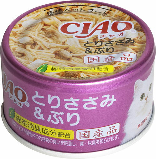 Rakuten - いなば CIAO ホワイティ とりささみ＆ぶり 85g