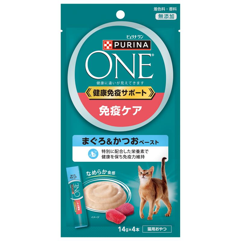 Rakuten - ピュリナワン キャット おやつ 健康免疫サポート 免疫ケア まぐろ＆かつおペースト 56g