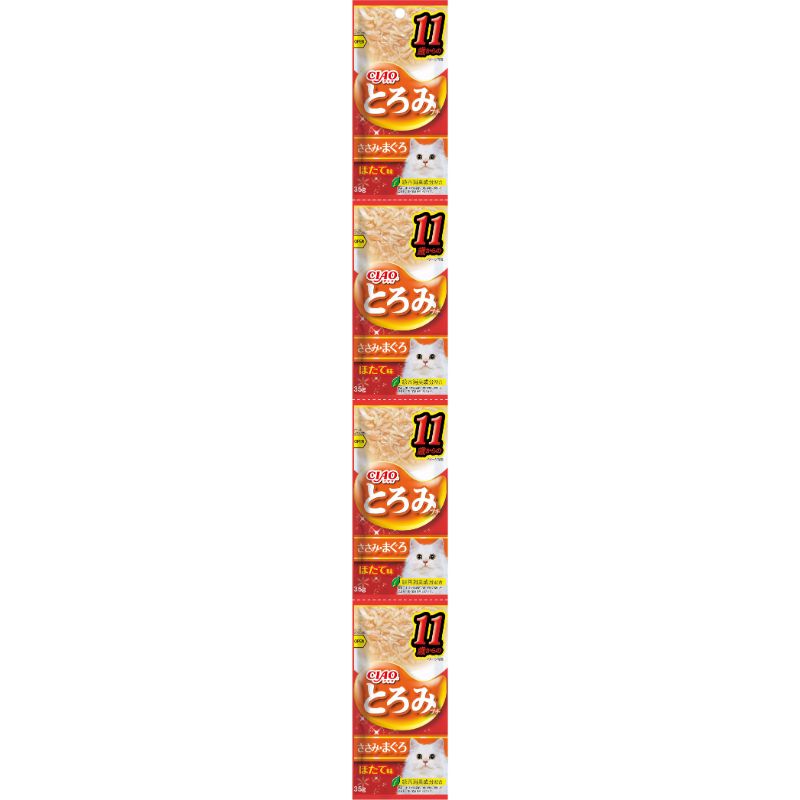 Rakuten - いなば CIAO とろみプチ 11歳からのささみ・まぐろ ほたて味 35g×4連パック
