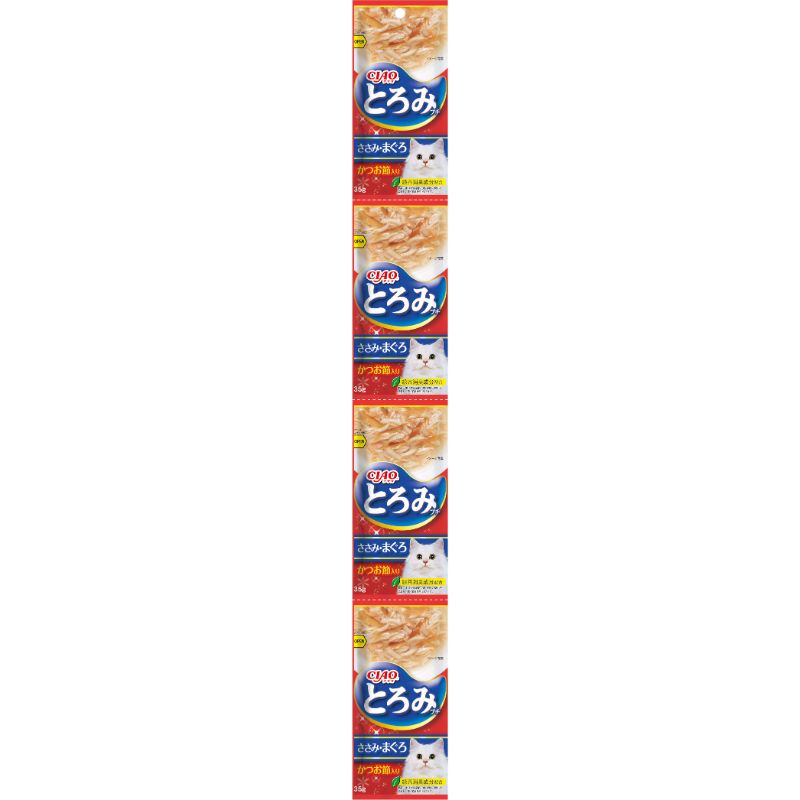 Rakuten - いなば CIAO とろみプチ ささみ・まぐろ かつお節入り 35g×4連パック