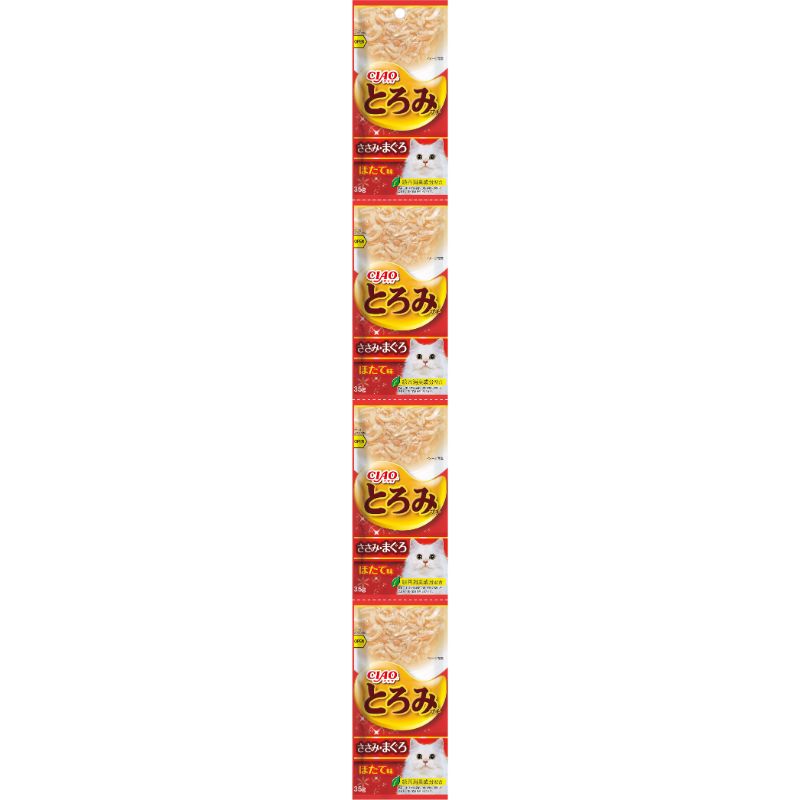Rakuten - いなば CIAO とろみプチ ささみ・まぐろ ほたて味 35g×4連パック