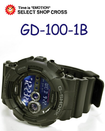 【名入れ・ラッピング対応可】 【3年保証】 カシオ CASIO G-SHOCK Gショック 防水 ジーショック 腕時計 メンズ 国内モデル GD-100-1BJF ブラック 黒 【あす楽】